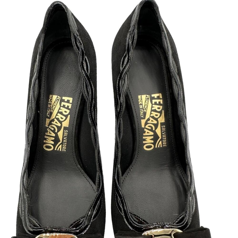 Salvatore Ferragamo Carla Suede Kitten Heel - Picture 6 of 13